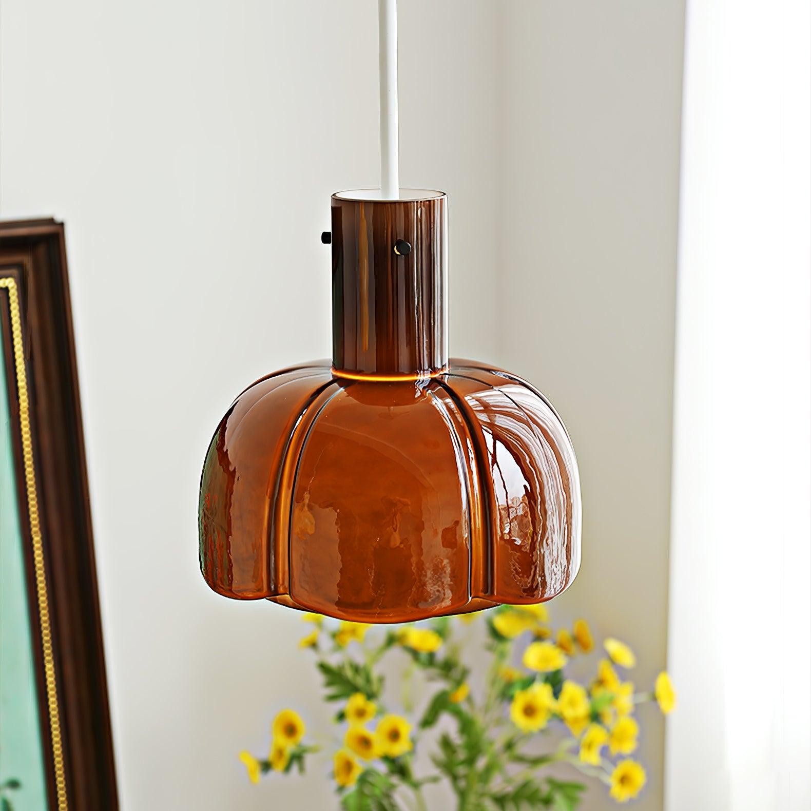 Medieval Style Glass Bud Pendant Lamp M352