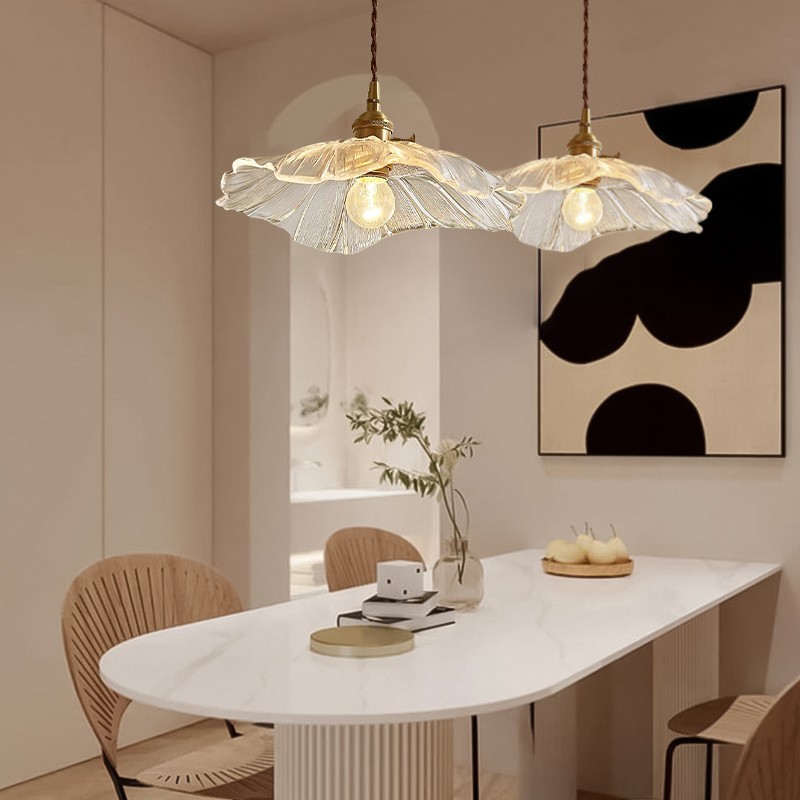 Tiffany Lotus Glass Pendant Light for Living Room S08