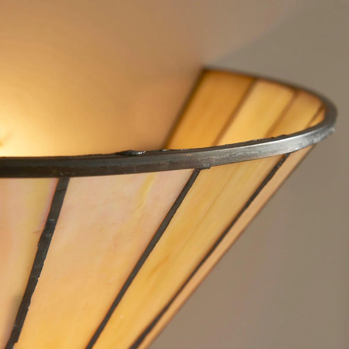 TF Dark Star Geometric Wall Sconce - Art Deco Tiffany Light for Hallway T638