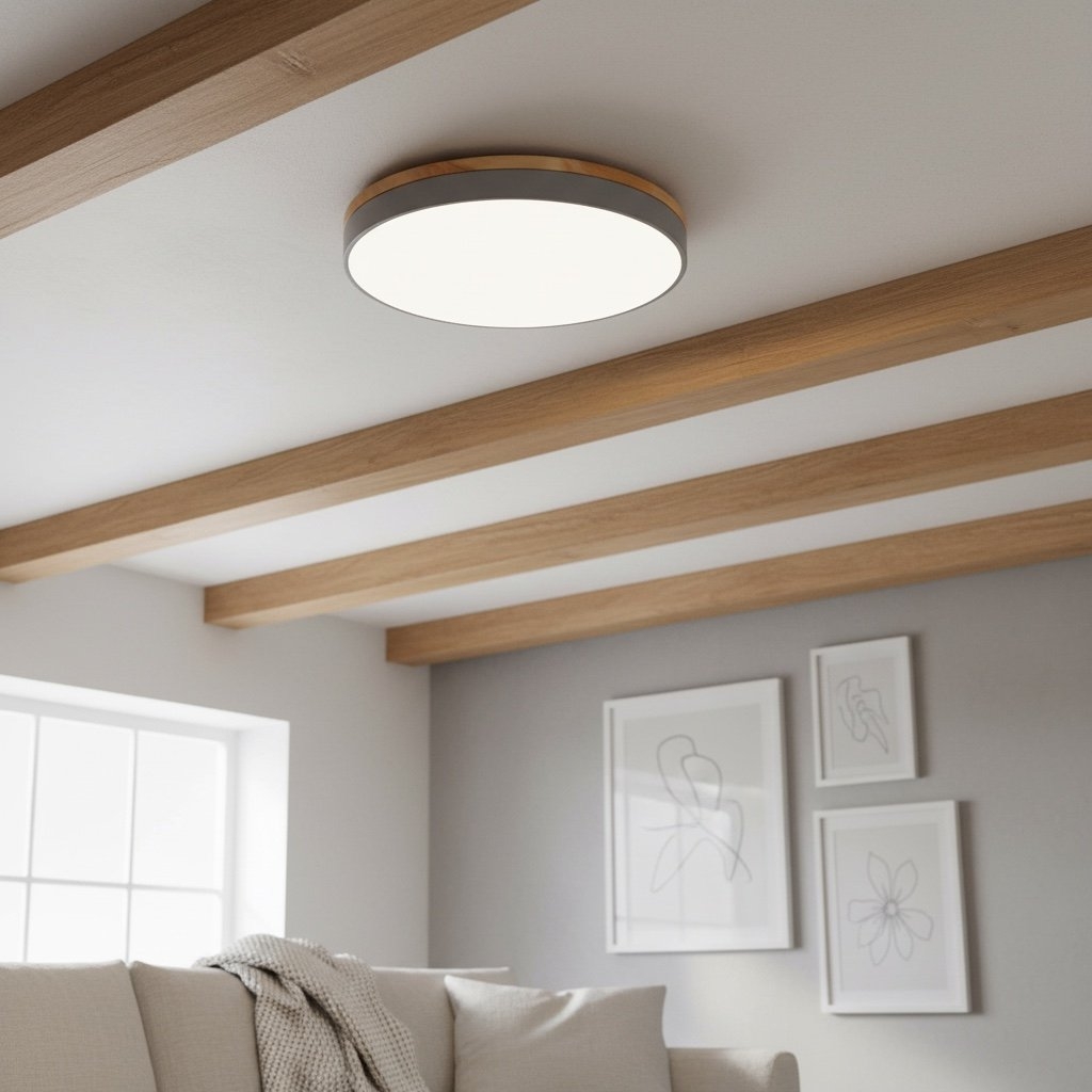 Cielora Round Flush Mount Ceiling Lamp Minimal Profile - Modern Interior Decor T509