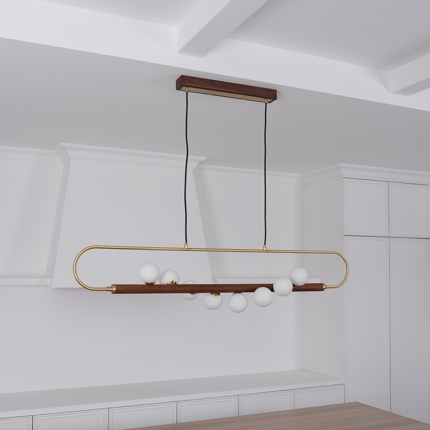 Modern Walnut Simple Chandelier M32