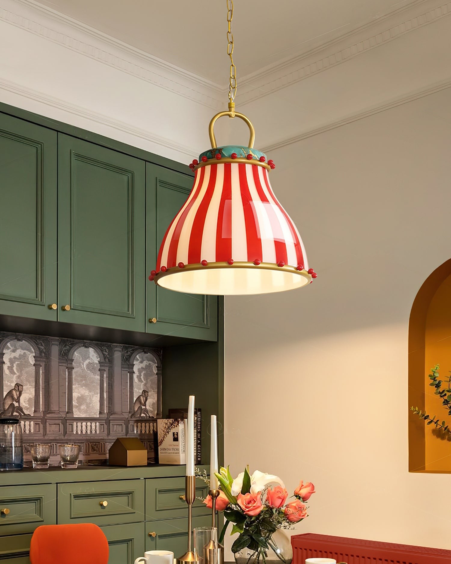 Festilo Circus Striped Glass Pendant for Dining & Living Spaces M66