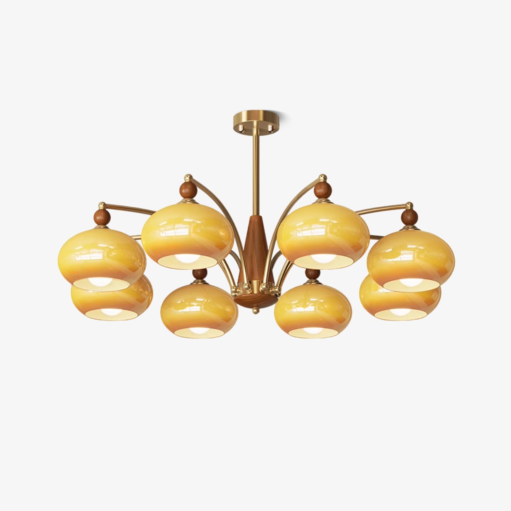 Vintage Multihead Persimmon Chandelier M325