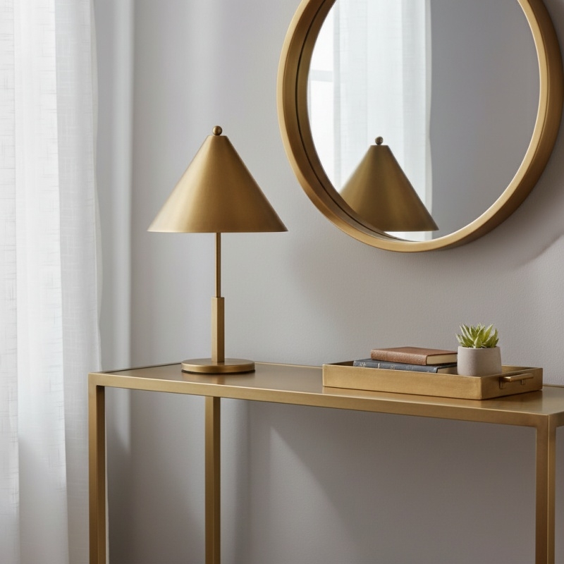 Aurecyl Table Lamp - Sleek Tapered Metal Table Lamp in Vintage-Style Finish for Living Room T674
