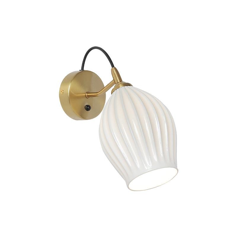 Cream Style Ceramic Ribbed Wall lamp M564
