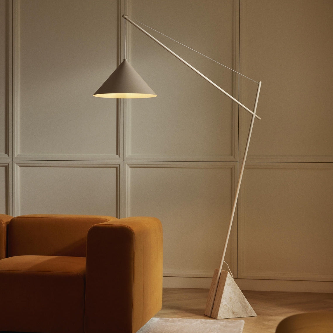 Grande Travertine Floor Lamp T1930