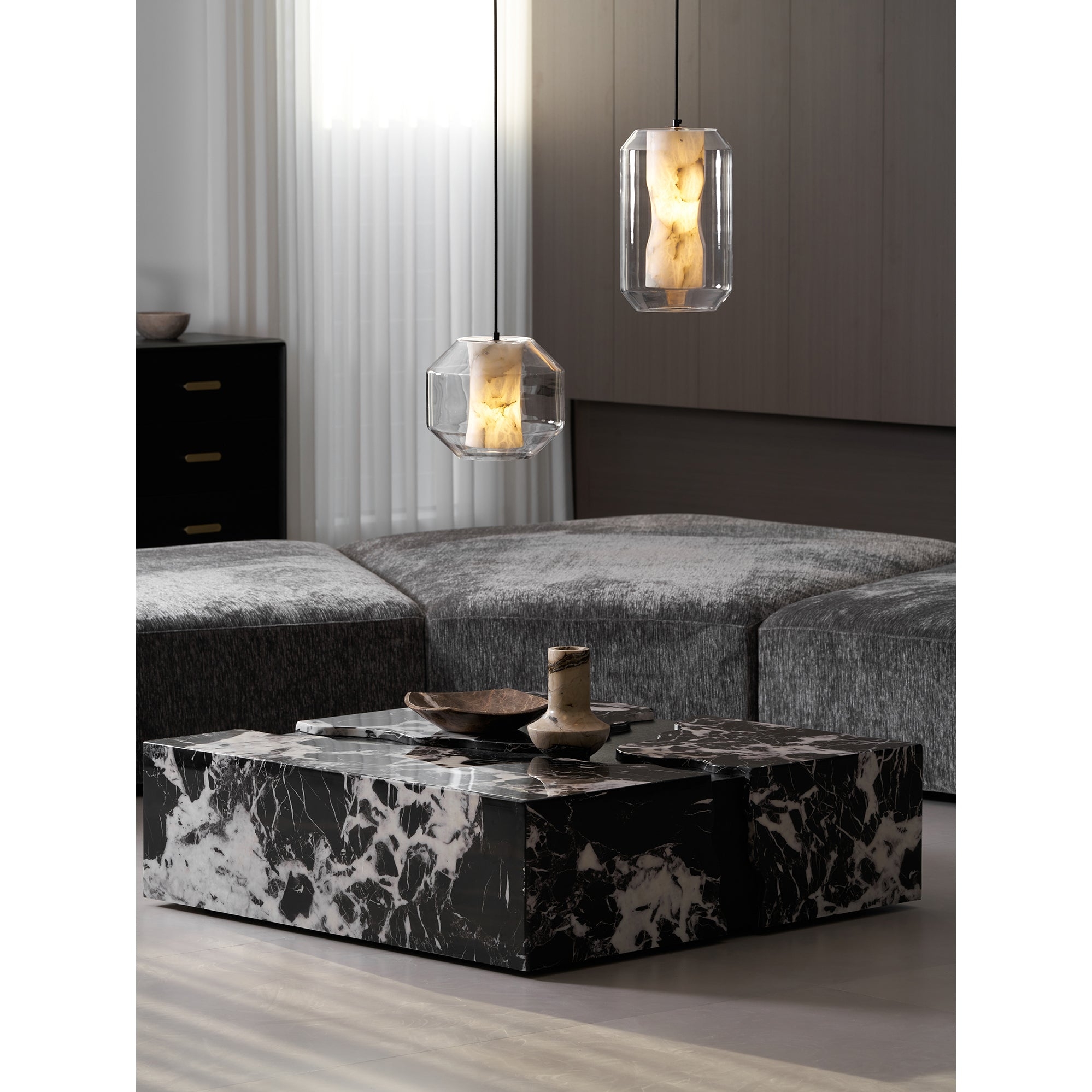 Glass Alabaster Pendant Lamp T1668