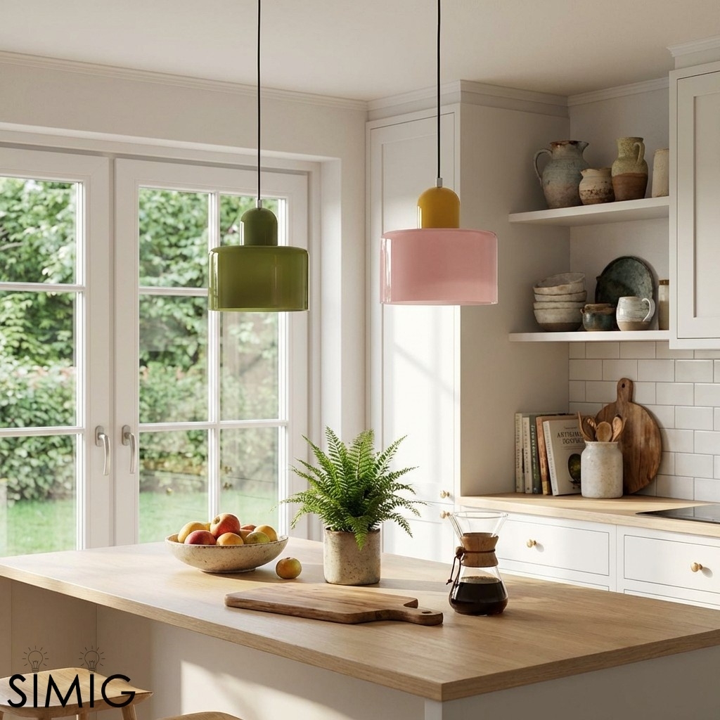 Nordic Morandi Cylinder Glass Pendant Light S66