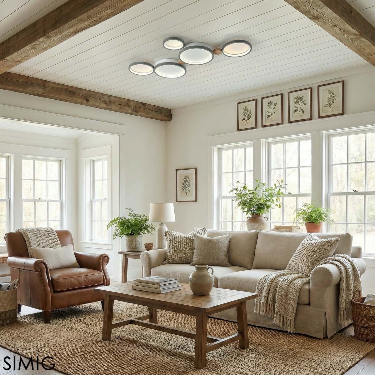Modern LED Ceiling Lamp - Multi-Branch Design in Nordic Style for Living Room S381