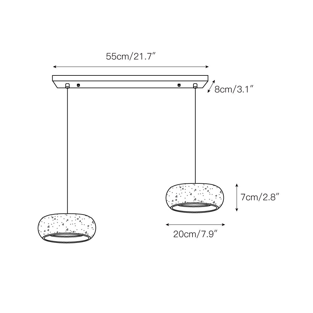 Travertine Drum Pendant Lamp T1832