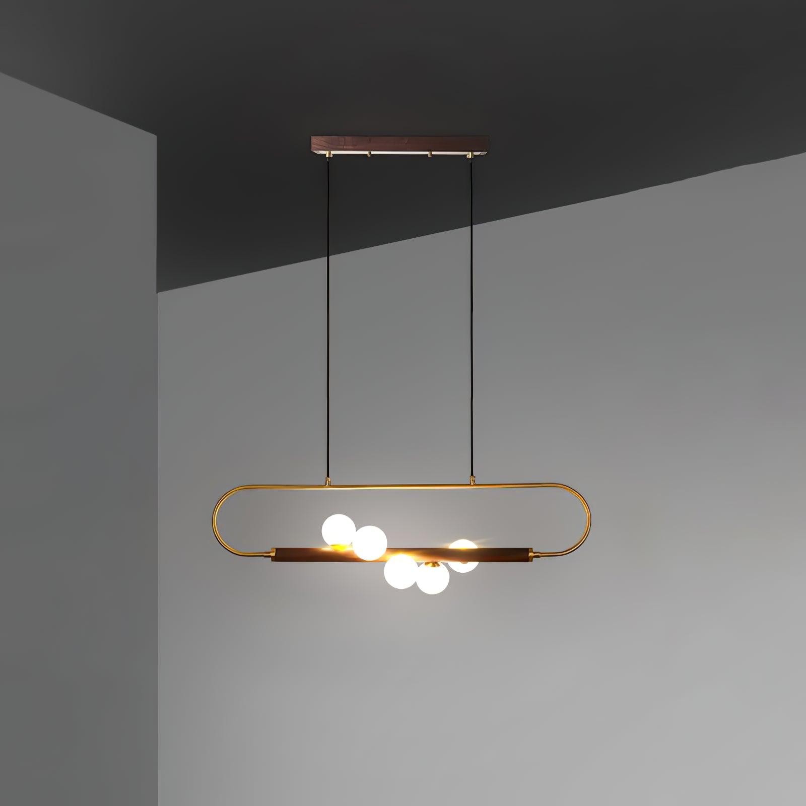 Modern Walnut Simple Chandelier M32
