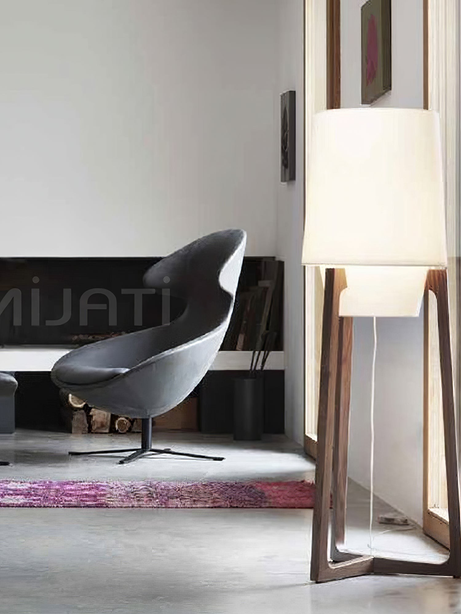 Modern Simple Chinese Style Solid Wood Floor Lamp M51