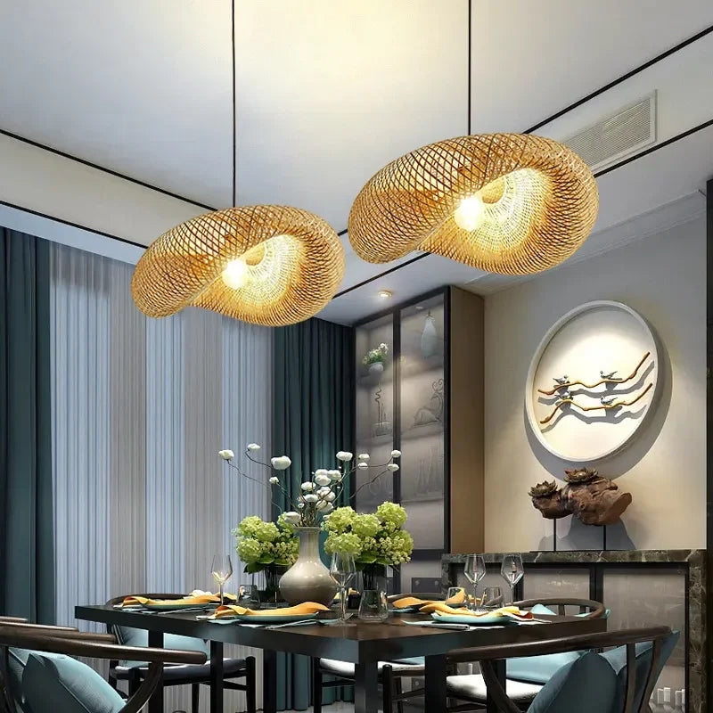 Aira Handwoven Natural Bamboo Pendant Light T1997