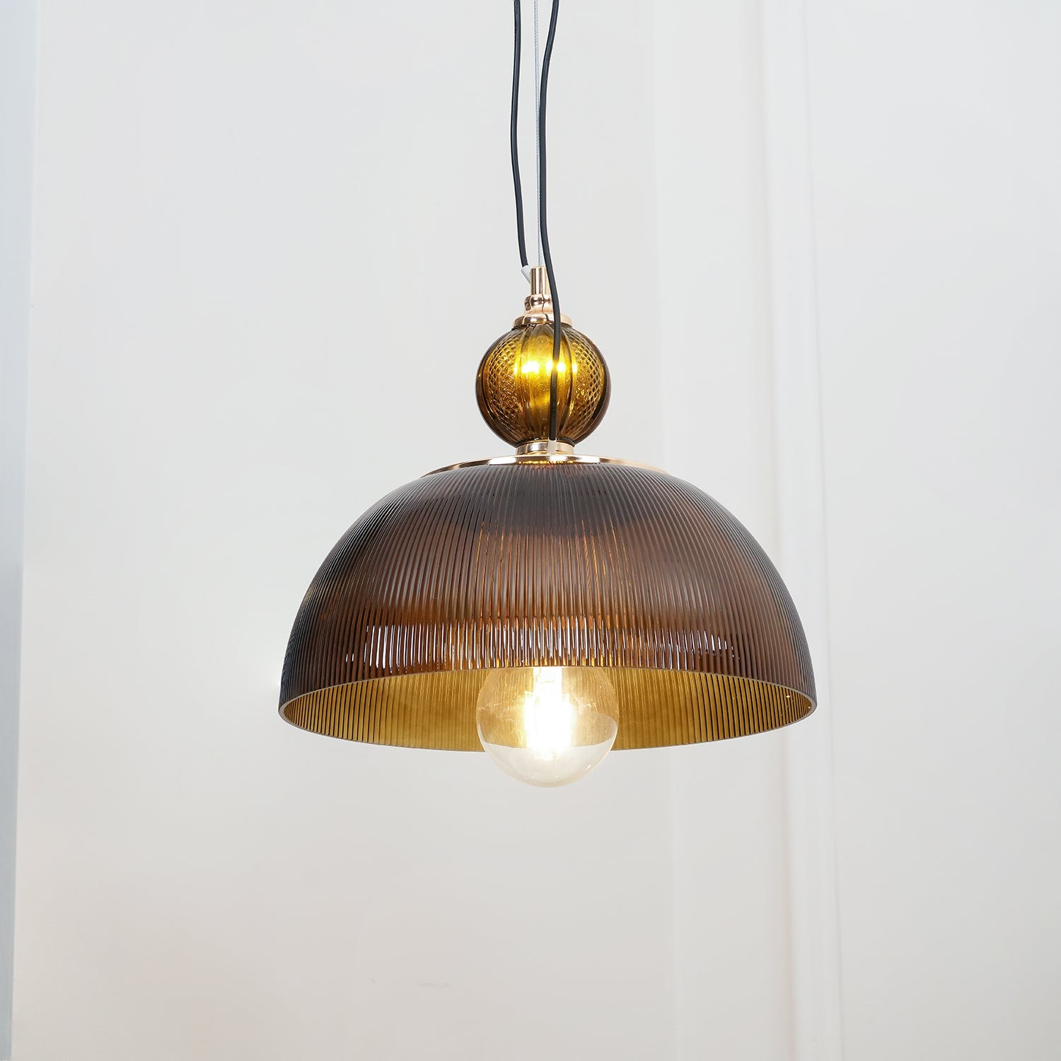 Modern Vintage Gradient Green Glass Shade Single Head Pendant Lamp M361