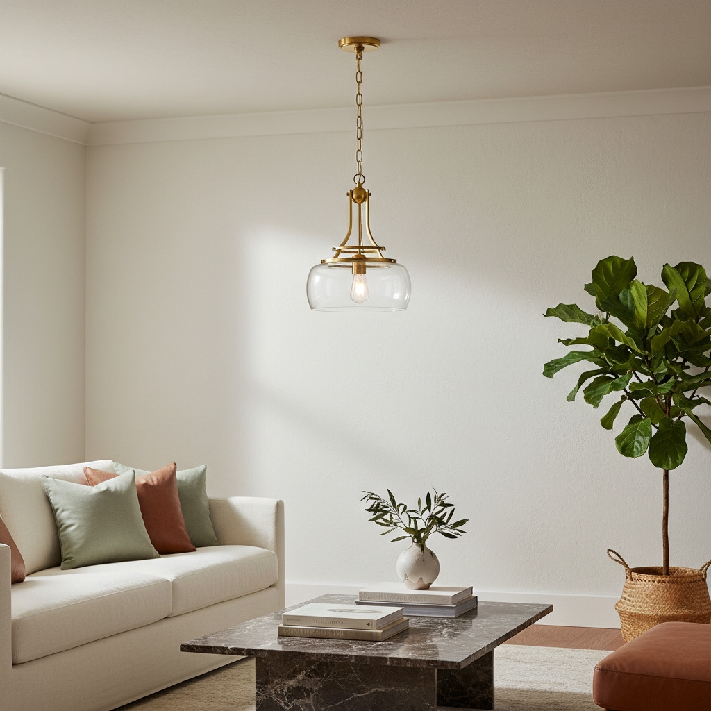 Lirra Transparent Metal Glass Industrial Pendant - Dining Table Light U10