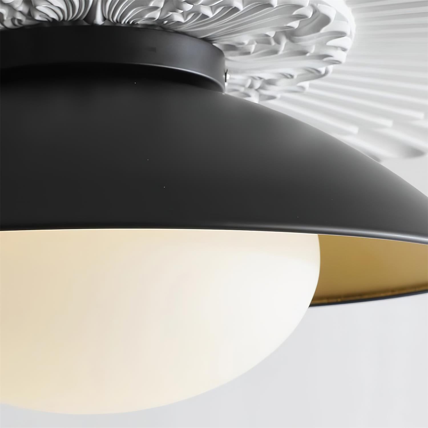 French Retro Flying Saucer Bowl Ceiling Light M134