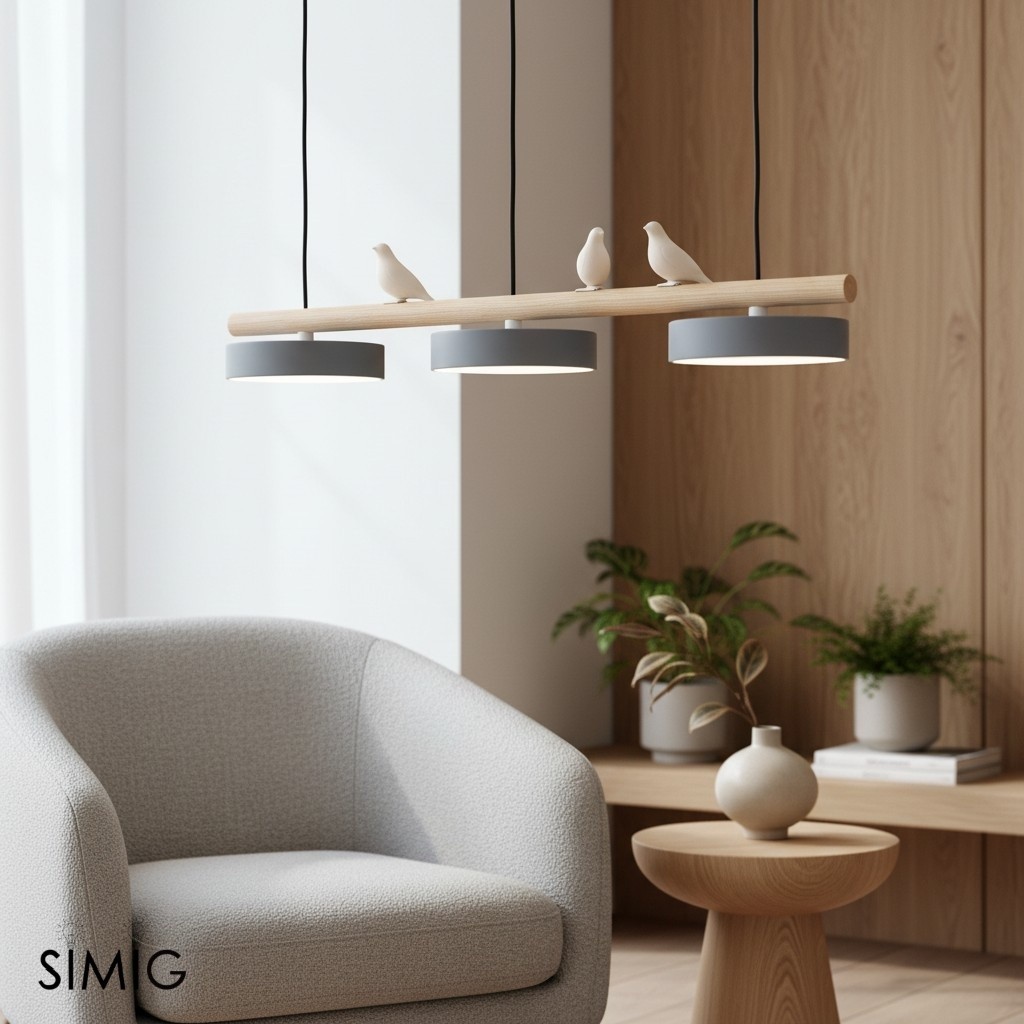Creative Branch Bird Shaped Pendant Lamp G01