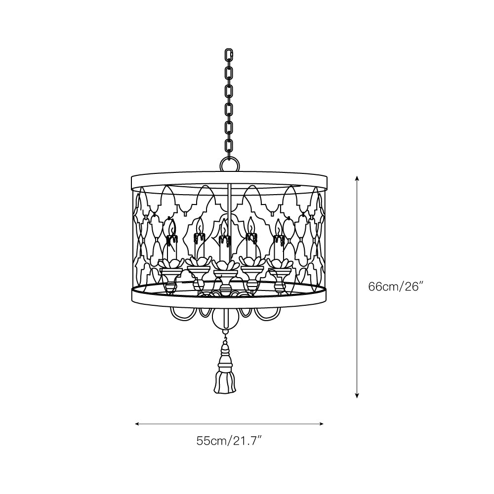 Fiesole Drum Chandelier T1750
