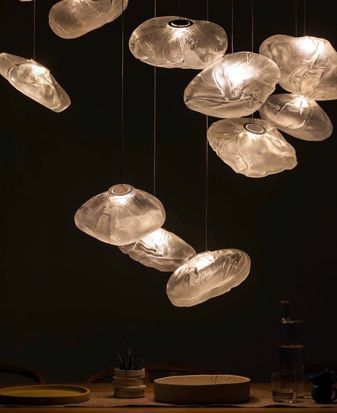 Multi-Head Irregular Glass Bubble Chandelier M79
