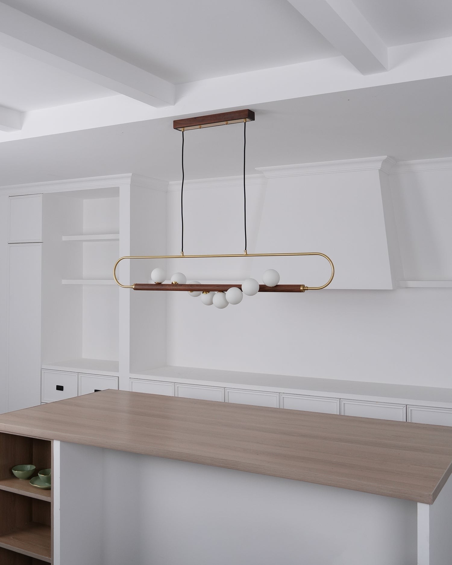 Modern Walnut Simple Chandelier M32