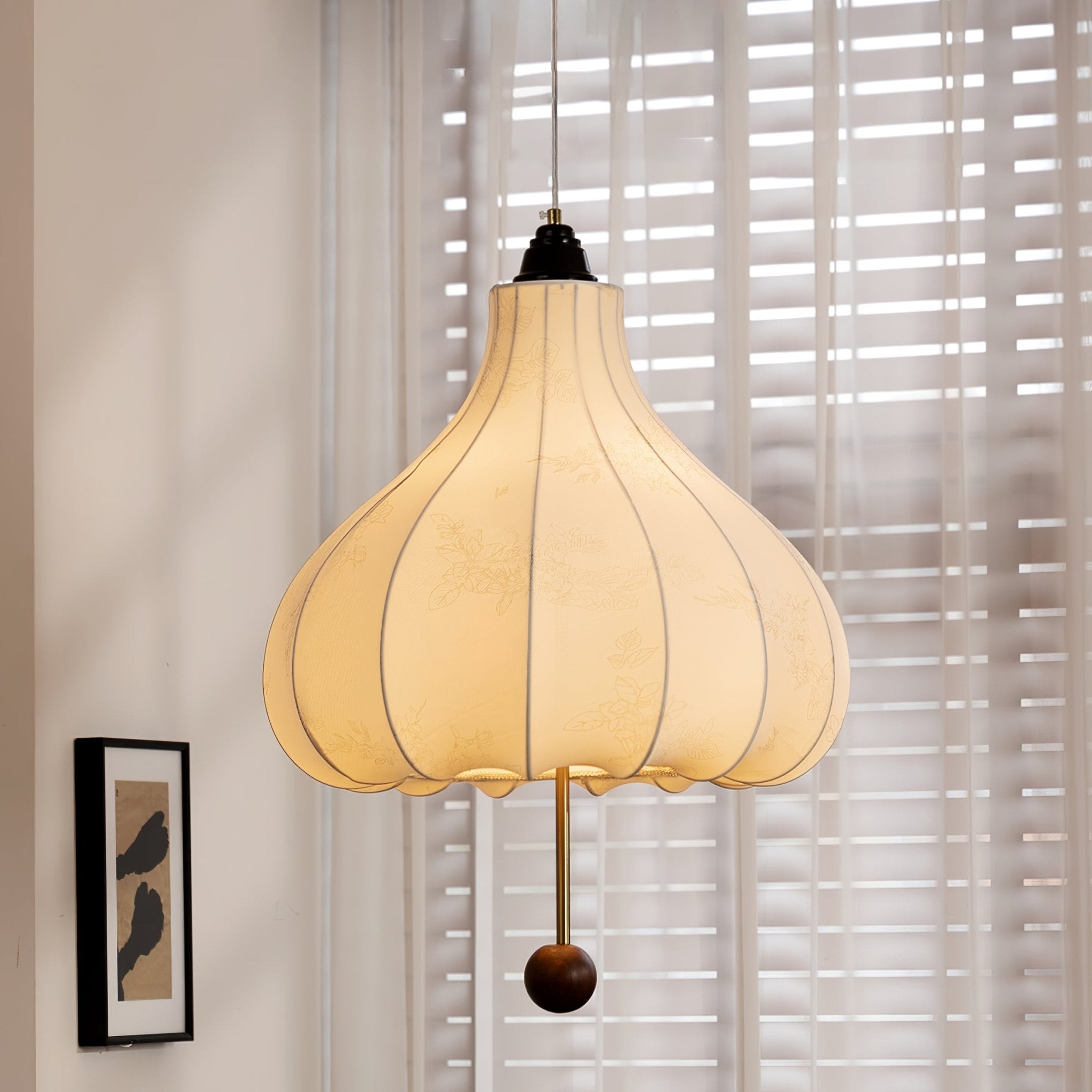 Retro Chestnut Fabric Pendant Light M465