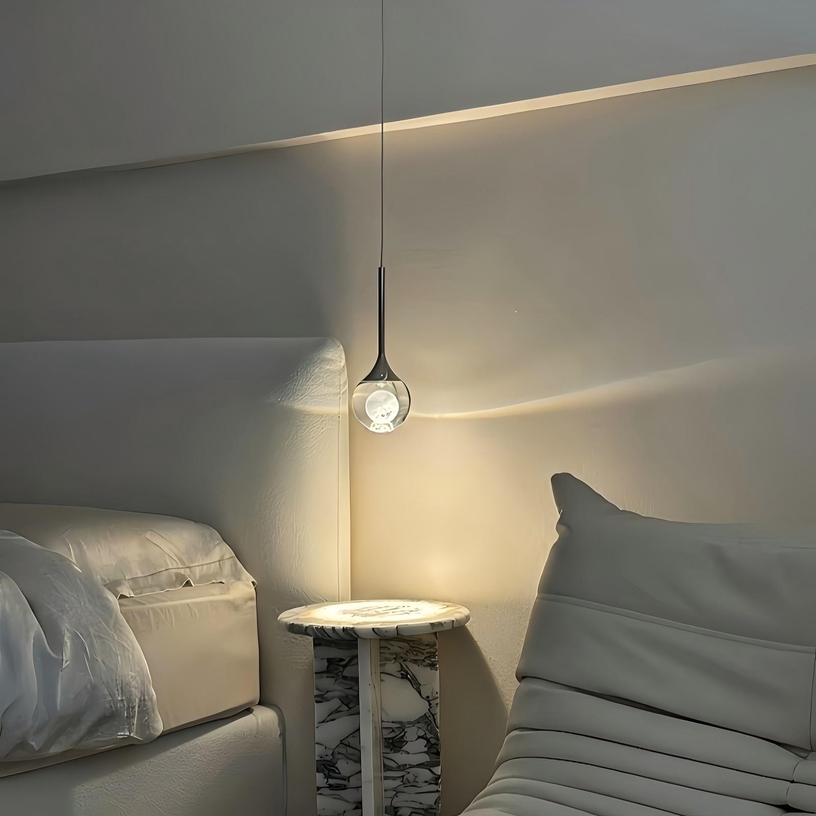Moon Clear Glass Ball Pendant Light S205