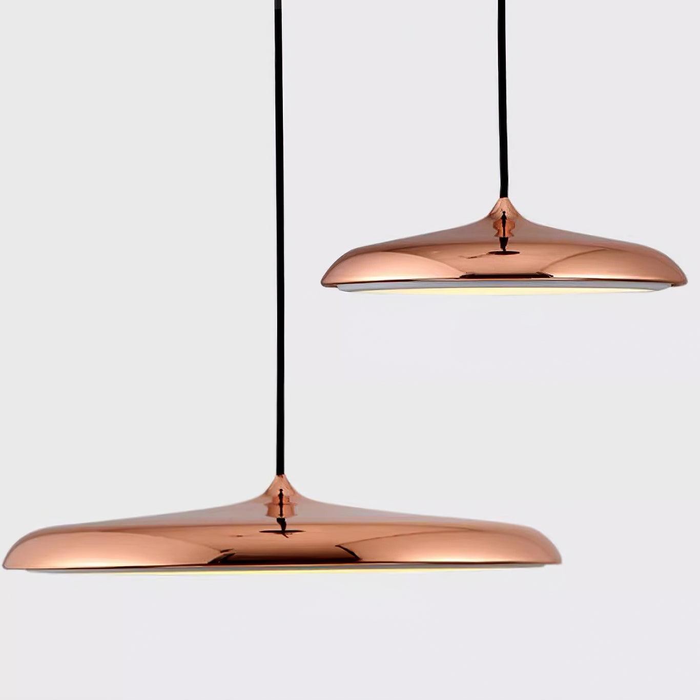 Modern Metal Saucer Pendant Light – Slim Design with LED Lighting M45