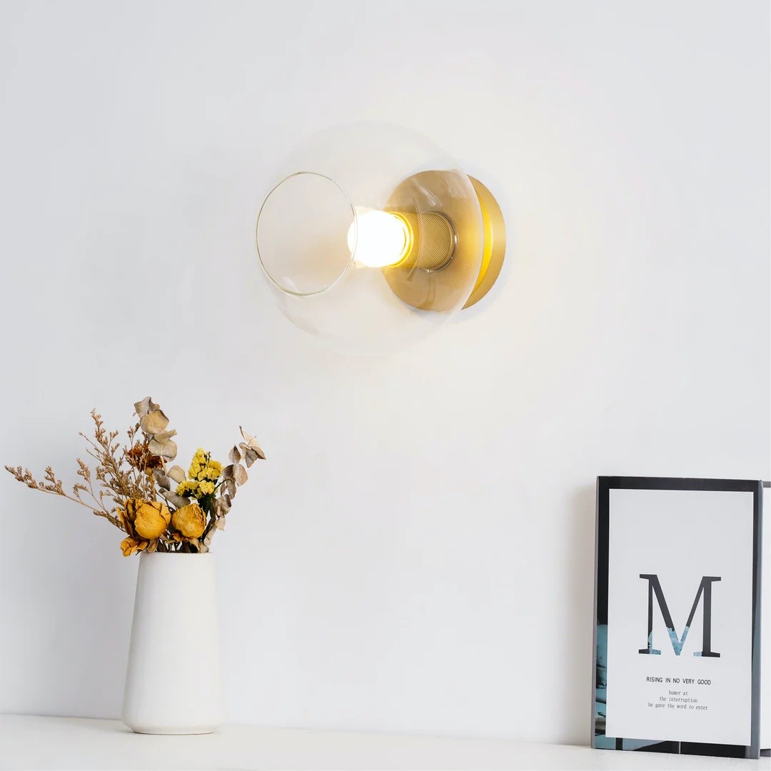 Versatile Flush Mount Light – Modern Glass & Open Bulb Design S232