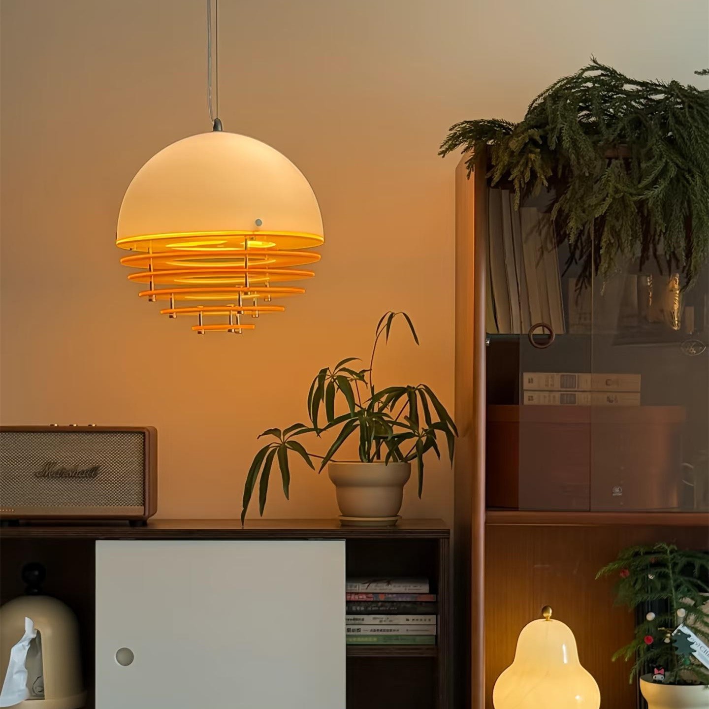 Bauhaus Sunset Pendant Lamp - Warm Ambient Lighting for Living Room S213