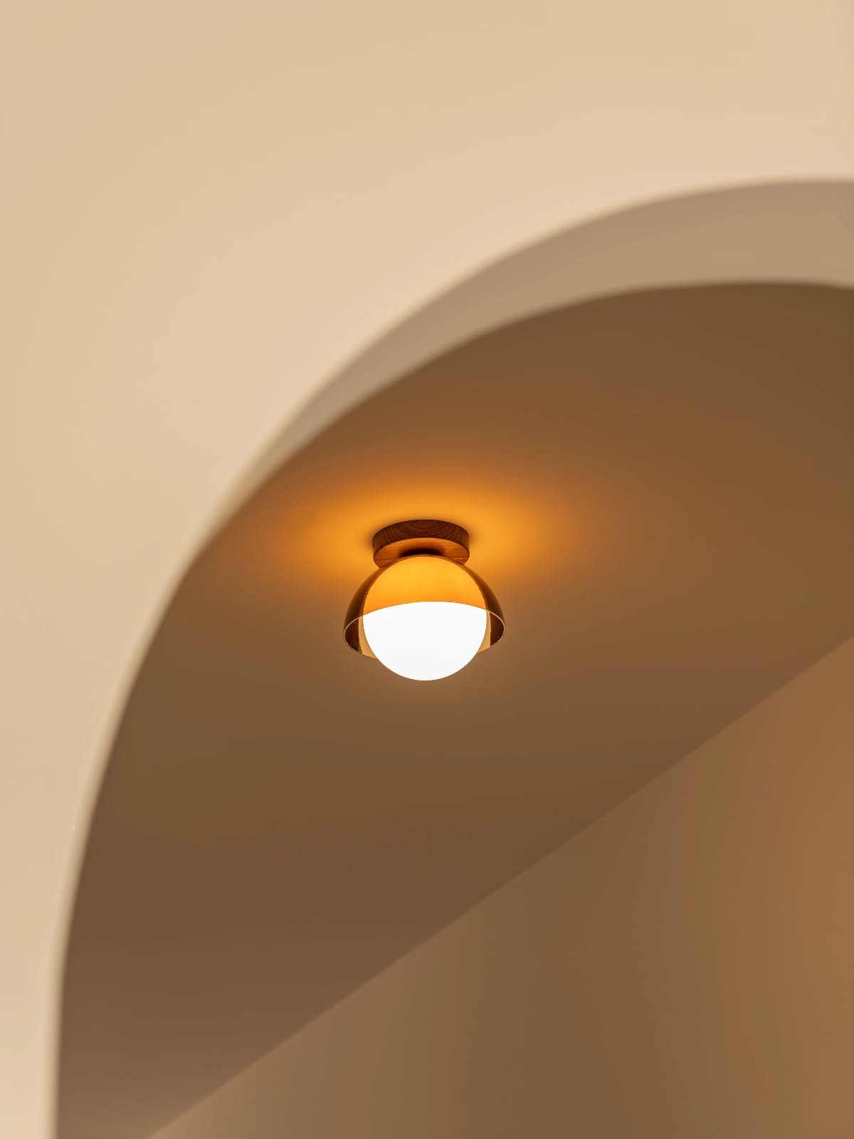 Sunset Ceiling Light – Vintage Walnut Design For Hallway or Entryway G97