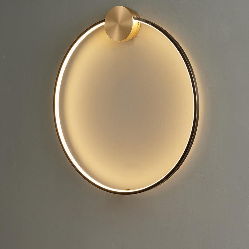 Minimalist Creative Simple Brass Round LED Wall Light M323