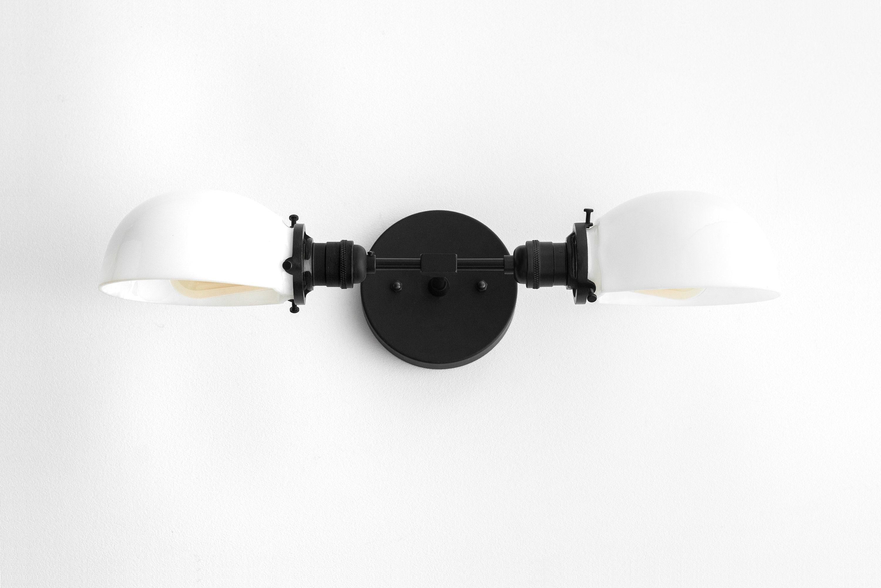 Ornato Luxe Mid-Century Vanity Light - Brass Bathroom Fixture with Opal Glass T326