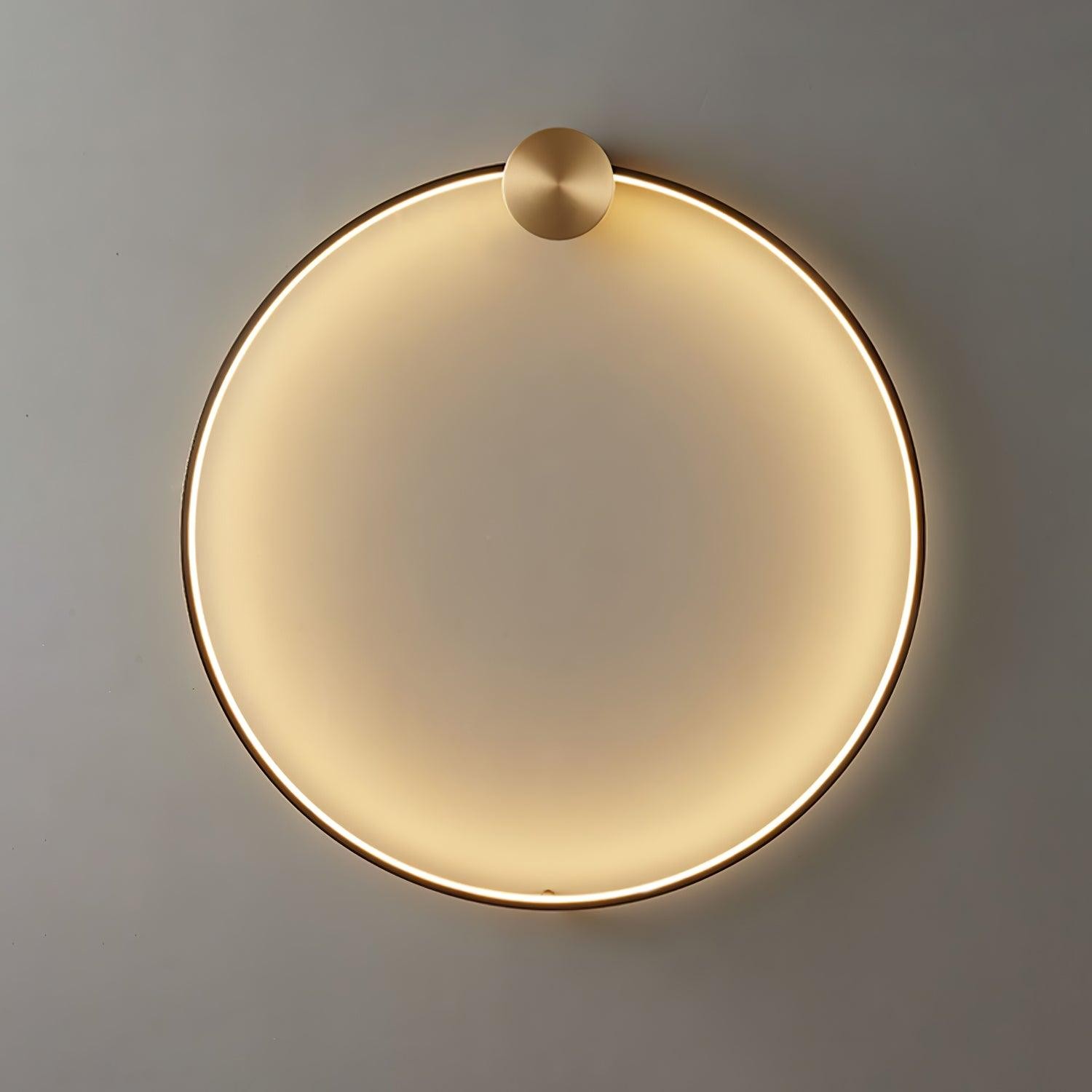 Minimalist Creative Simple Brass Round LED Wall Light M323