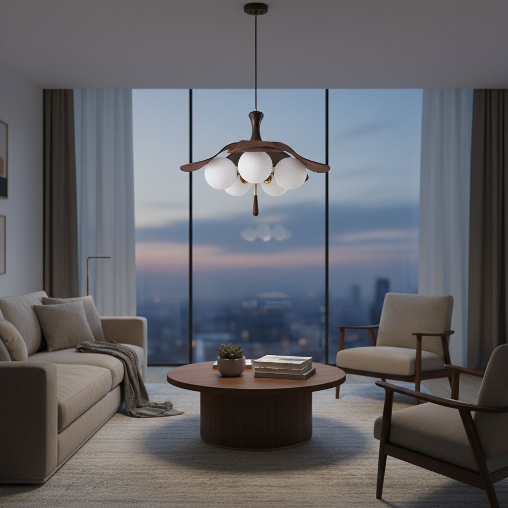 Orrise Series Sculptural Globe Cluster Pendant Lamp - Metal and Glass Pendant Light T518