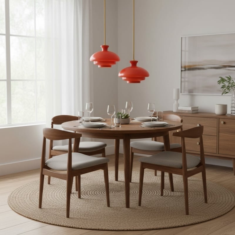 HaloVita Modern Metal and Glass Pendant Light - Elegant Lighting for Living Areas T575