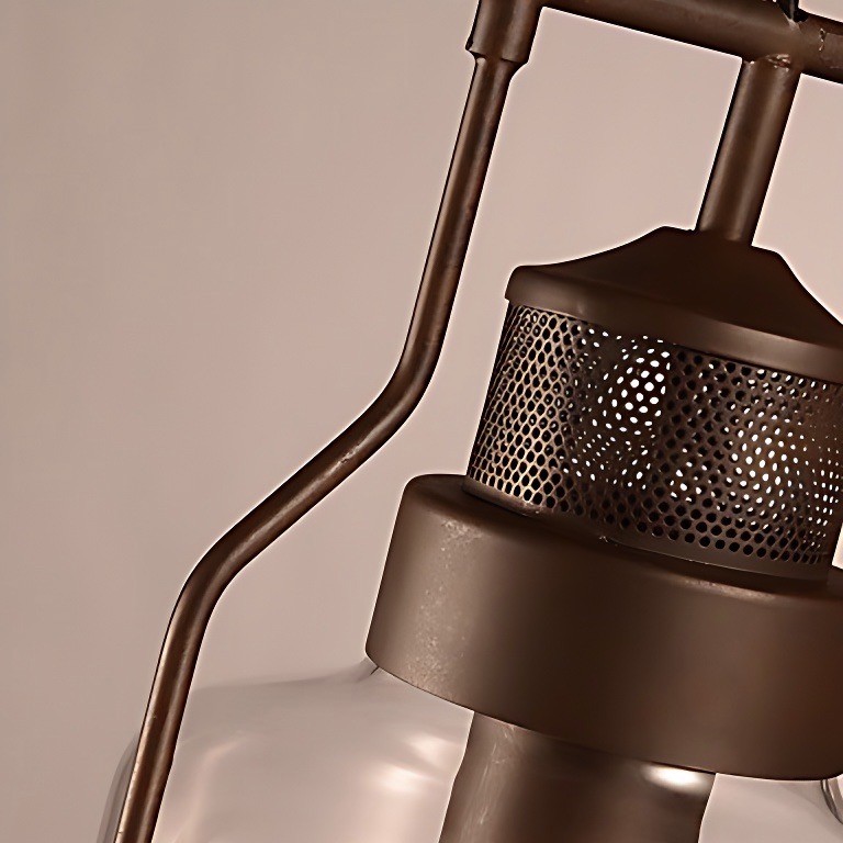 Industrial Vintage Iron Glass Jar 1-Light Pendant Light G30