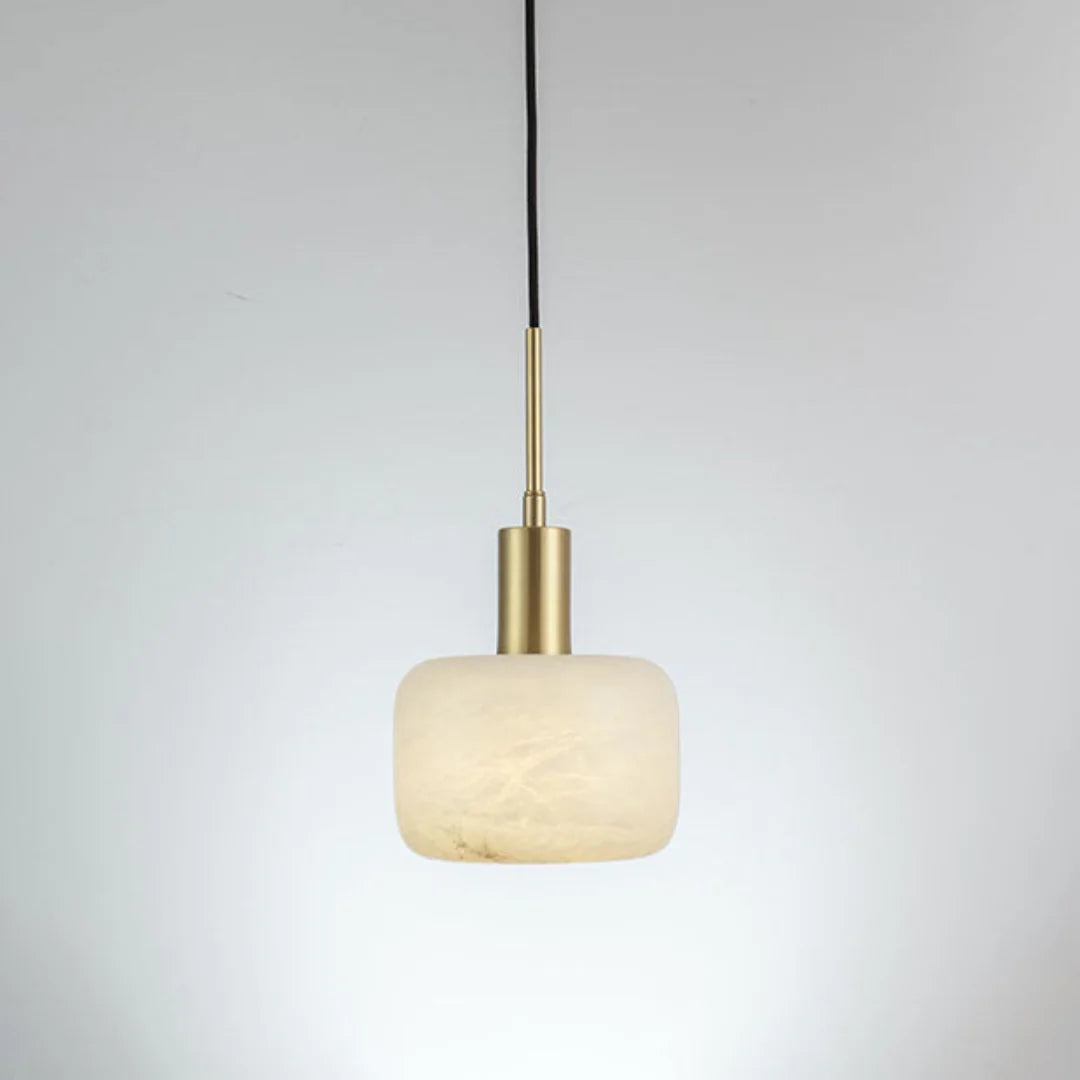 Velia Acorn Alabaster Minimalist Pendant Light T2168