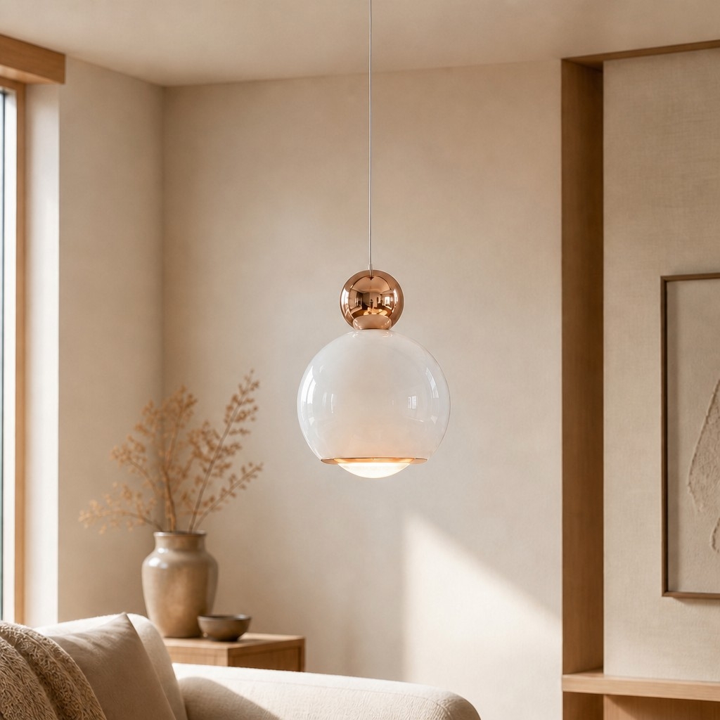 Glintap Cream Style Pendant Lamp - Adjustable Lift Pendant with Touch Tri-Color LED T2197
