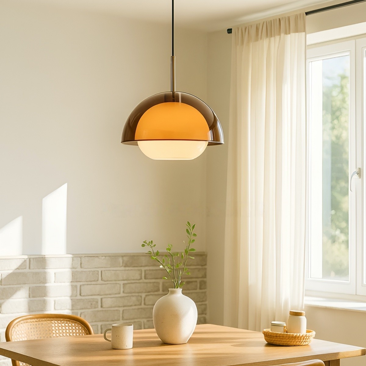 Sunset Inspired Acrylic Pendant Lamp – Warm & 3-Color Options S255