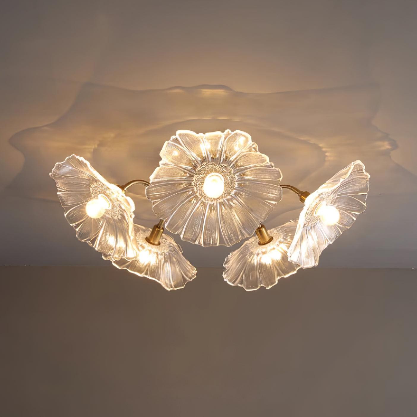 Murano Glass Flowers Ceiling Light P049