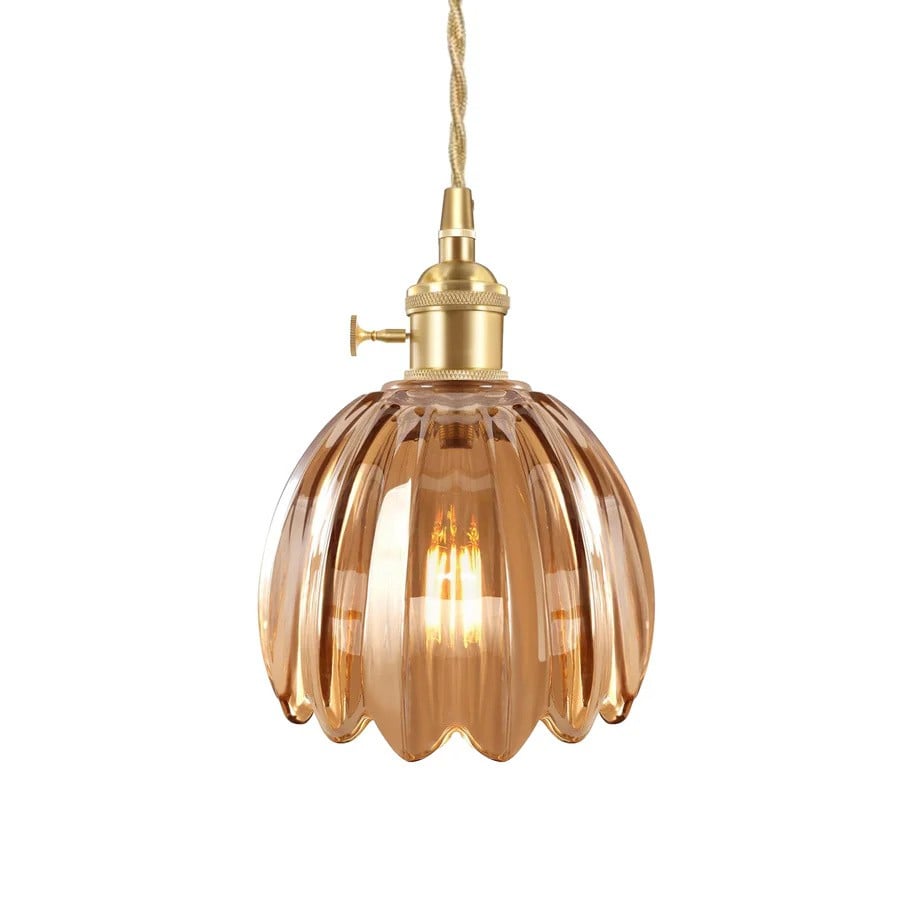 Japanese Retro Glass Flower Pendant Light S17