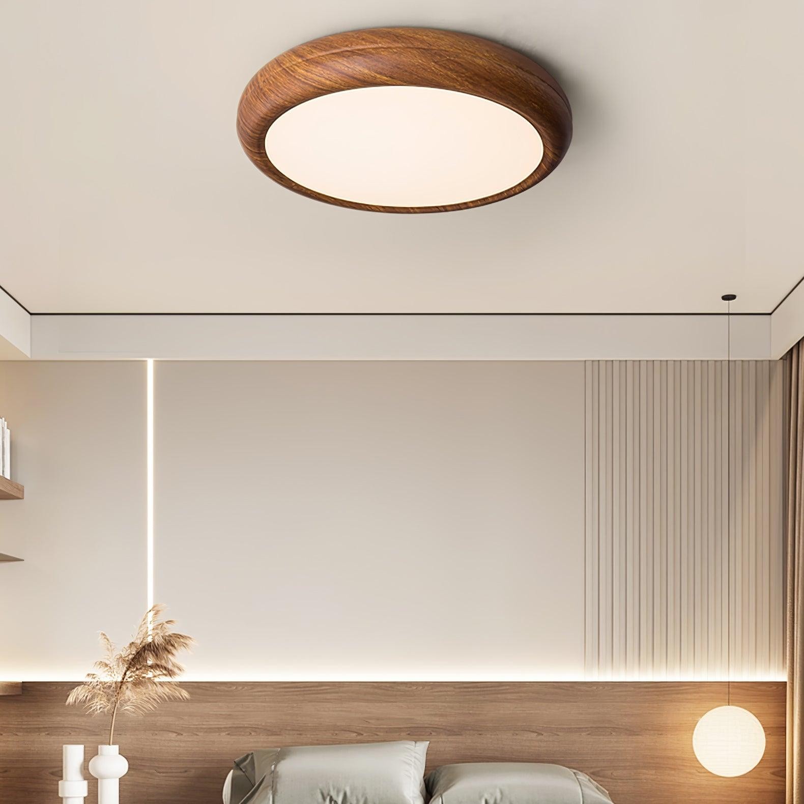 Wood Grain Round Ceiling Lamp M196