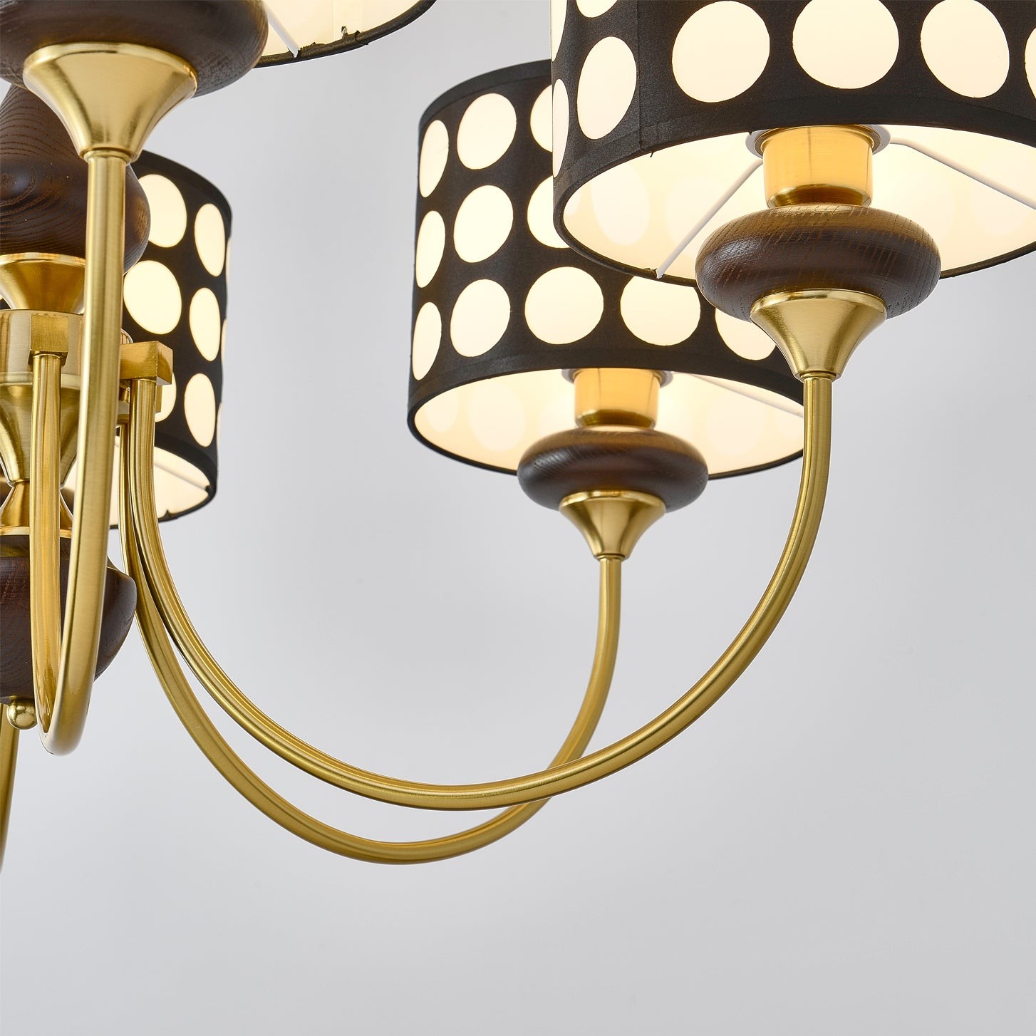 Geometry Black Polka Dots Fabric Chandelier S364