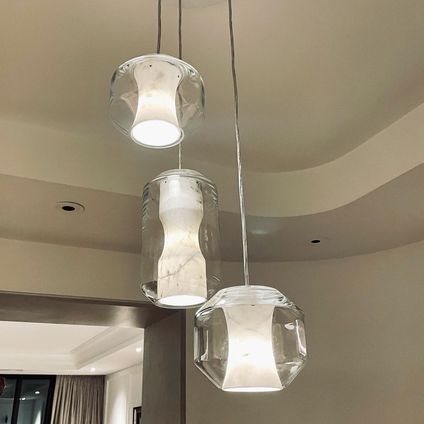 Glass Alabaster Pendant Lamp T1668