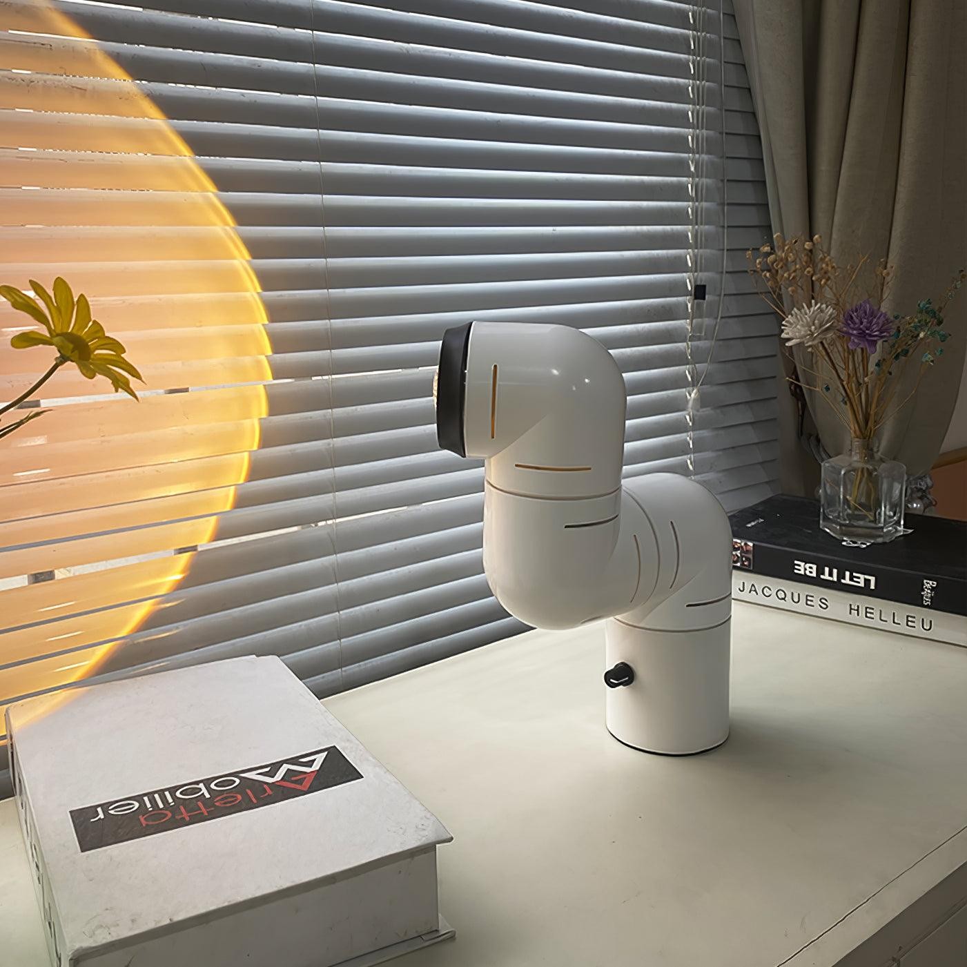 Red Tubular Table Lamp Suitable For Bedroom M504