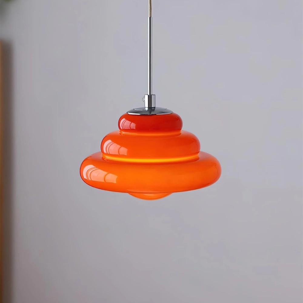 Tiered Pendant Lamp - Modern Glass and Metal for Dining Room S245