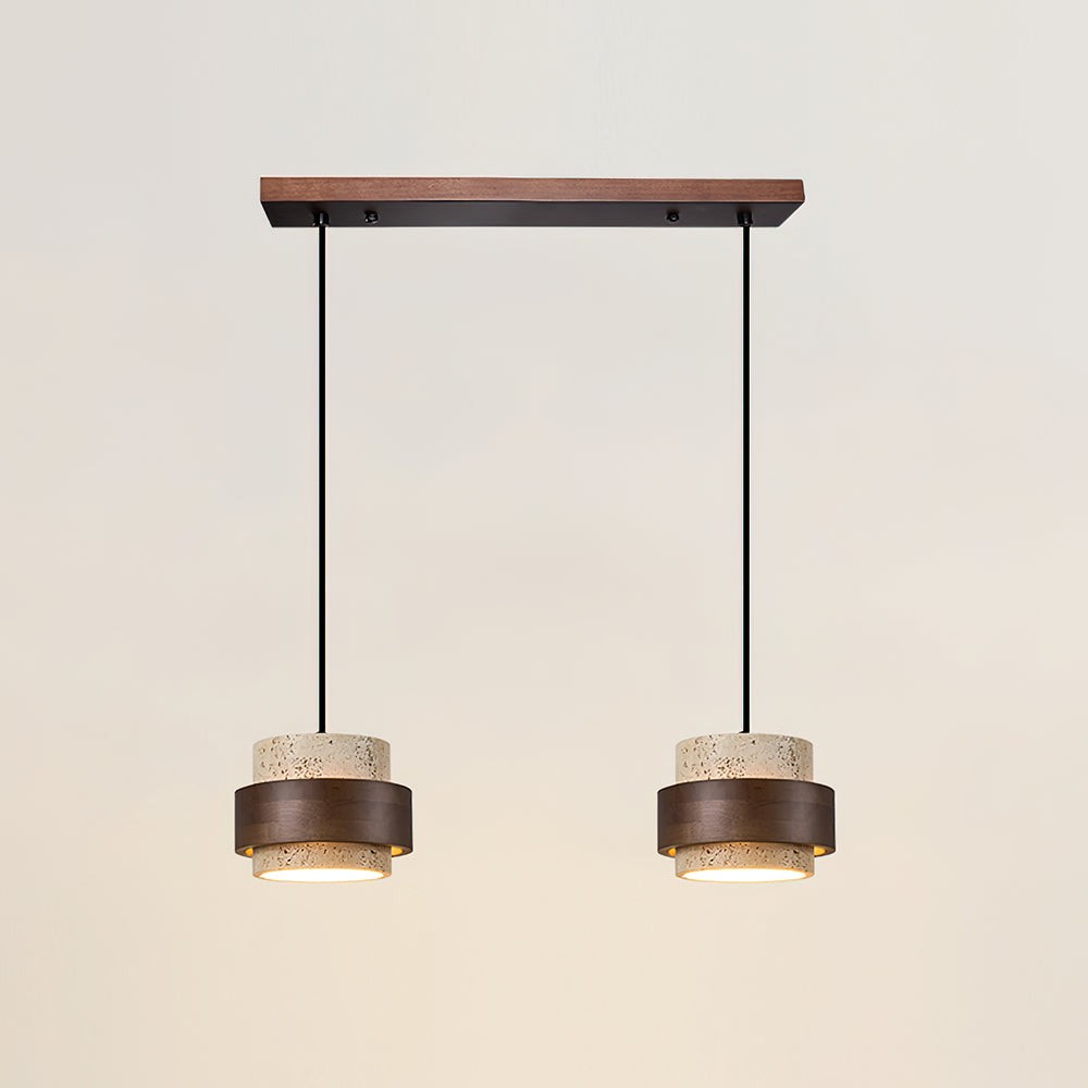 Travertine Drum Minimal Pendant - Kitchen Island Light M169