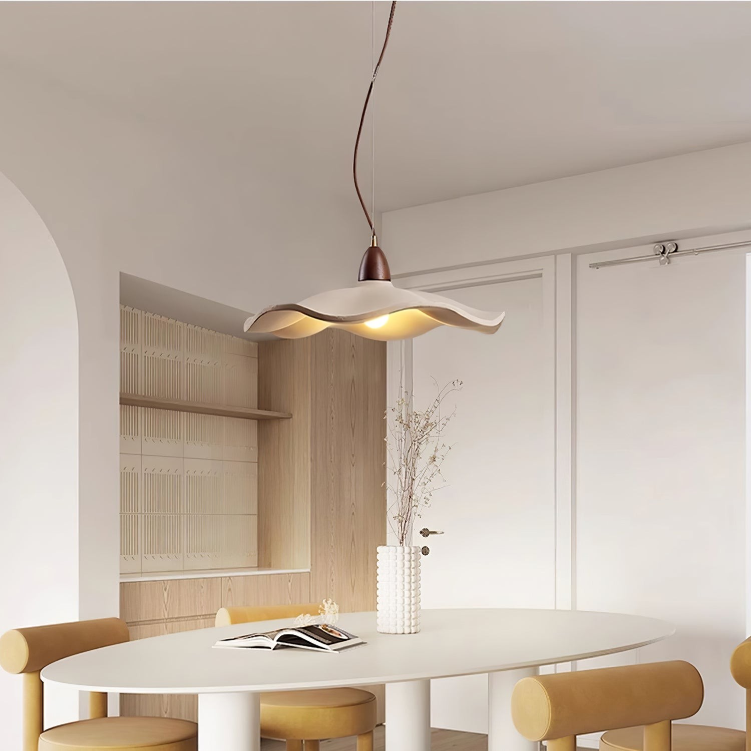 Japanese Wabi-Sabi Style Cement Wave Pendant Lamp M565