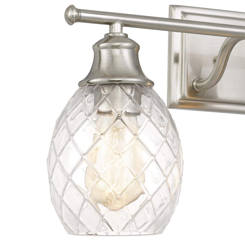 Modern Farmhouse Brushed Nickel Glass Wall Light S147