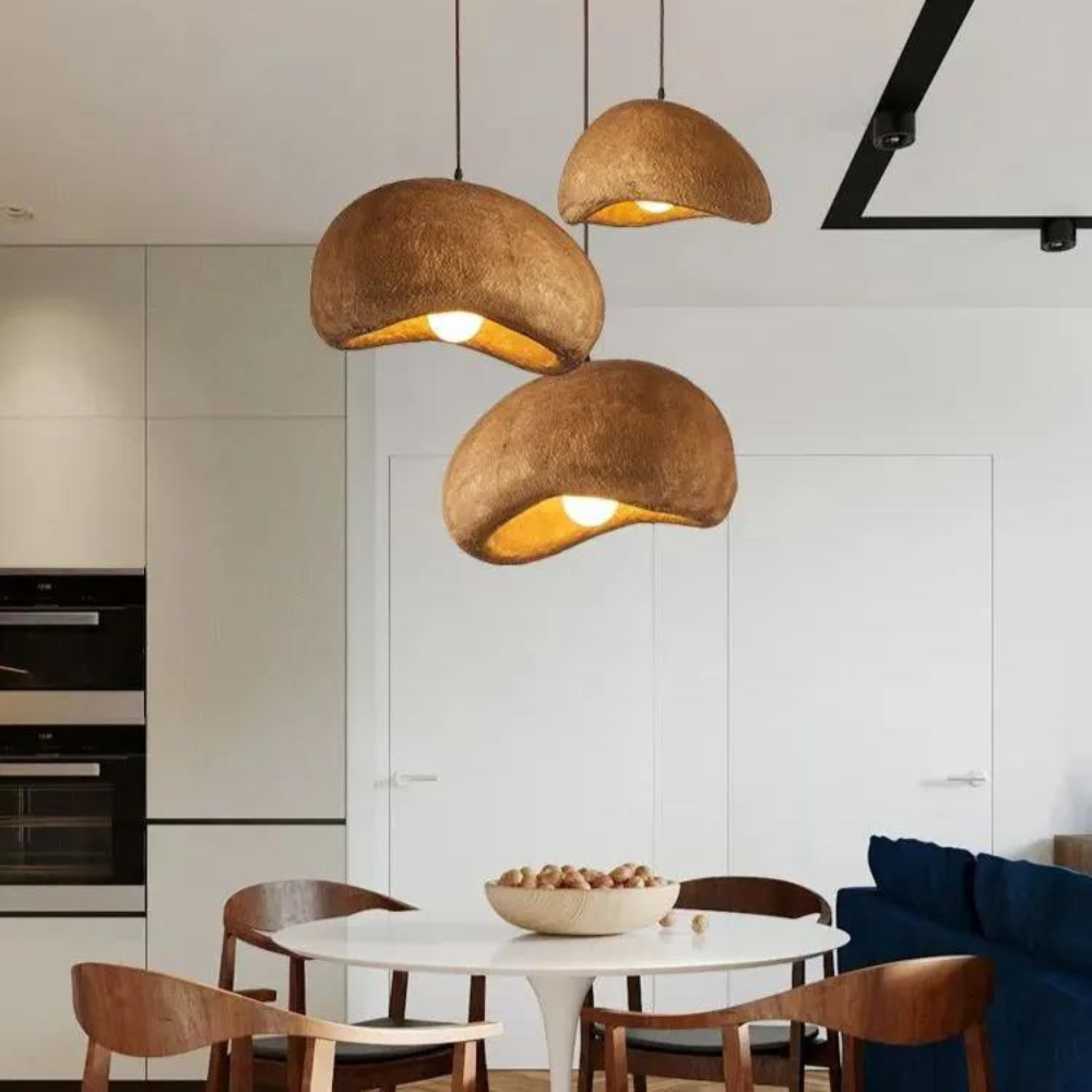 Wabi-Sabi Coffee Cloud Japandi Resin Pendant Light T2048